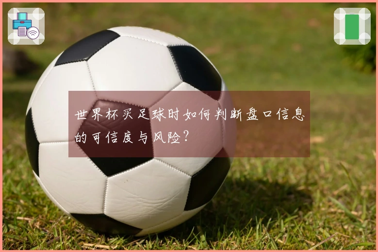世界杯买足球时如何判断盘口信息的可信度与风险？